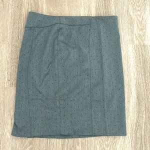 NEW Ann Taylor gray & black polka dot pencil skirt